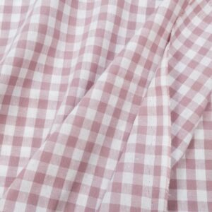 Stoffe Check Cotton Big mauve-weiss