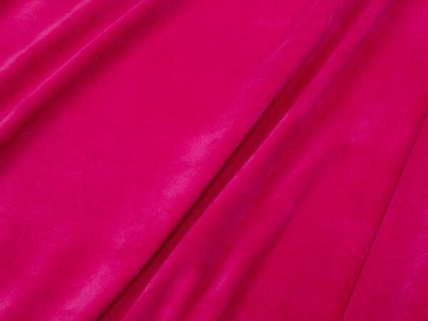 Stoff Nicky Plüsch uni fuchsia