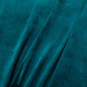 Stoff Nicky Plüsch uni türkis