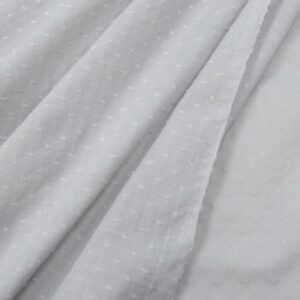 Stoffe Dobby Cotton - Plumetis Mirage Gray