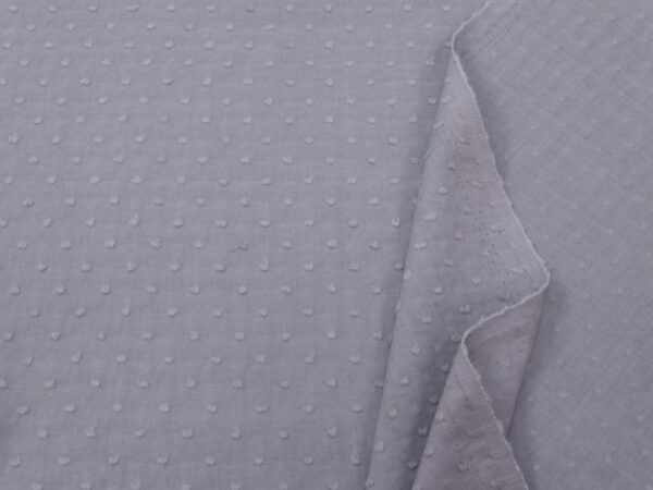 Stoffe Dobby Cotton - Plumetis grau – Bild 2