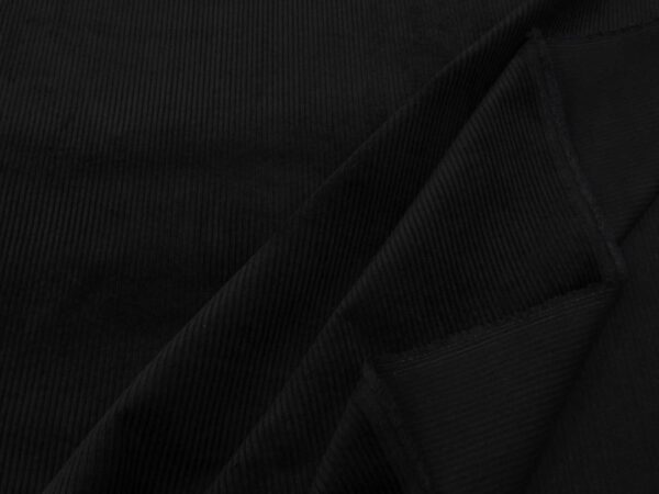 Stoff Curdoroy Stretch Washed schwarz