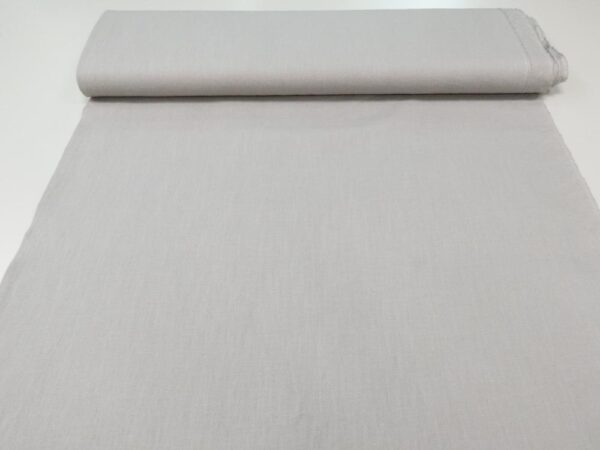 Stoff Washed Linen taube – Bild 2