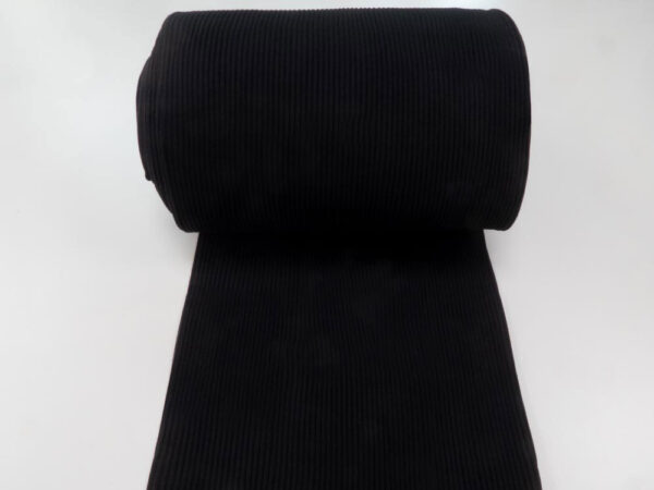 Stoff Ribana Big Rib - schwarz grob Bündchen – Bild 2
