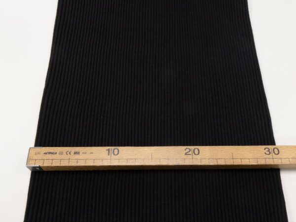 Stoff Ribana Big Rib - schwarz grob Bündchen – Bild 3