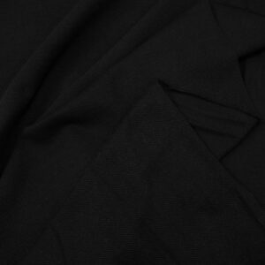 Stoff Jersey Pikee schwarz