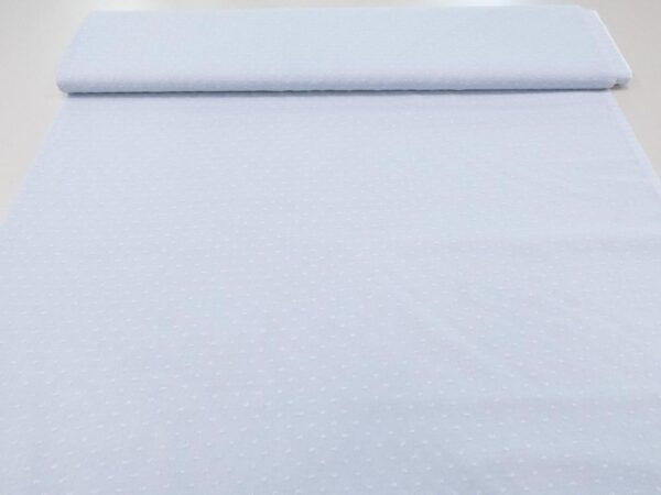 Stoffe Dobby Cotton - Plumetis Himmelblau – Bild 3
