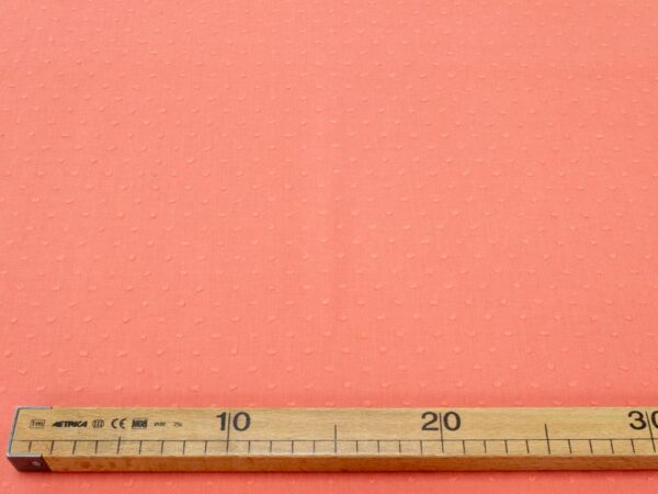 Stoffe Dobby Cotton - Plumetis  koral – Bild 4