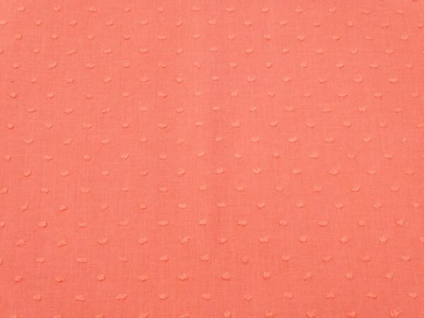 Stoffe Dobby Cotton - Plumetis  koral
