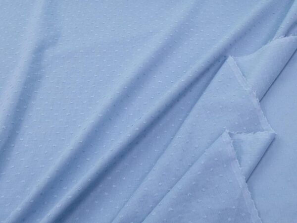 Stoffe Dobby Cotton - Plumetis  Blue Shadow – Bild 2