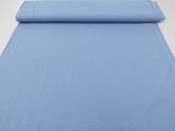 Stoffe Dobby Cotton - Plumetis  Blue Shadow – Bild 3