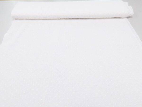 Stoffe Dobby Cotton - Plumetis  weiss – Bild 3
