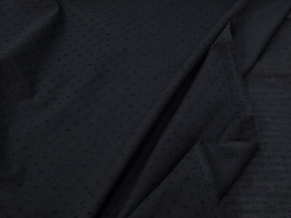 Stoffe Dobby Cotton - Plumetis  schwarz – Bild 2