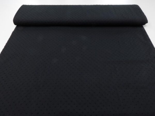Stoffe Dobby Cotton - Plumetis  schwarz – Bild 3
