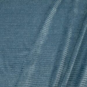 Stoff Nickycord Lurex blaugrau-silber
