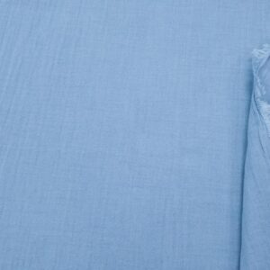 Stoff Double Gauze 280cm jeansblau