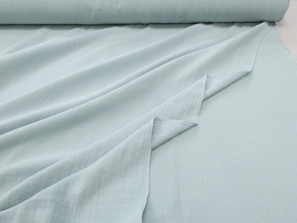 Stoff Double Gauze 280cm seegrün – Bild 3