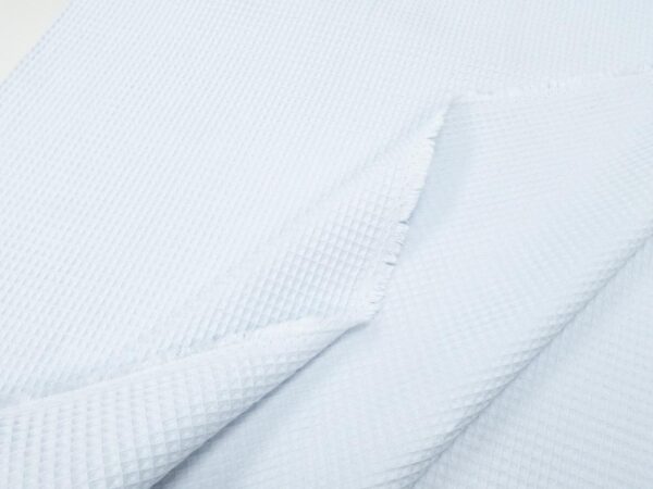 Stoff Waffelpiqué Baumwolle hellblau – Bild 2