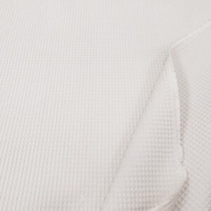 Stoff Waffelpiqué Baumwolle hellgraubeige