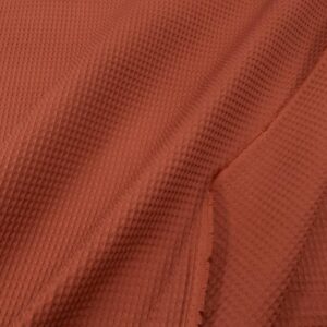 Stoff Waffelpiqué Baumwolle brique