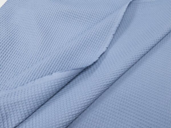 Stoff Waffelpiqué Baumwolle jeans blau – Bild 2