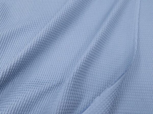 Stoff Waffelpiqué Baumwolle jeans blau