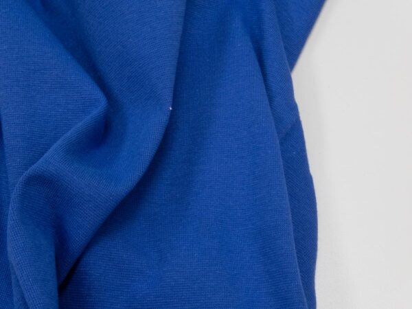 Stoff Bündchen glatt plain Fashion kobaltblau – Bild 2