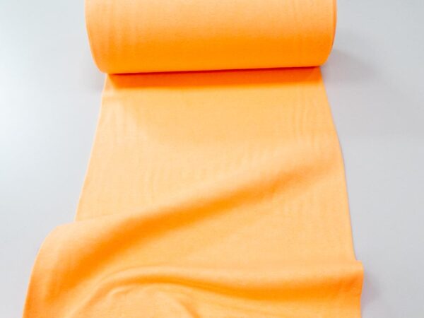 Stoff Bündchen glatt neon orange – Bild 2