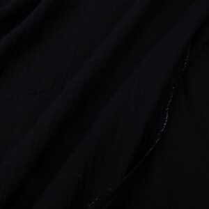 Stoffe Double Gauze Musseline schwarz