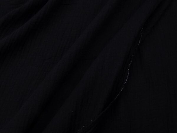 Stoffe Double Gauze Musseline schwarz