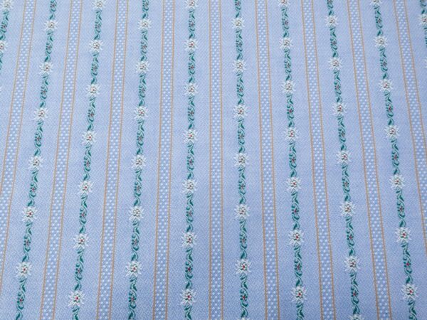 Stoff Edelweiss blau