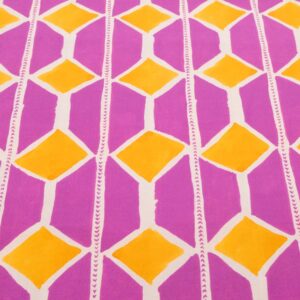 Stoff BW Popeline Afrika Rhomben magenta-knallorange