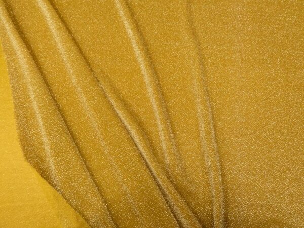 Stoff Glamour Glitzer PE gold dunkel