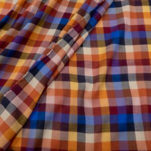 Stoff Vi Karos Multicolor Herbstfarben