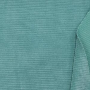 Stoff Cordjersey mintgrün-deep sea
