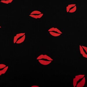 Stoff Viskose roter Mund