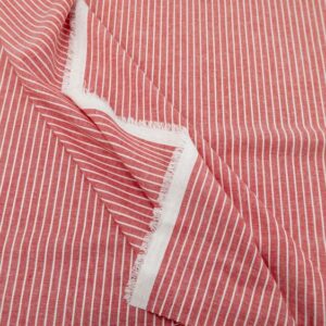 Stoff Vi/LI Streifen rot/weiss