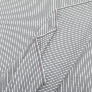 Stoff Vi/LI Streifen olivgrün/weiss