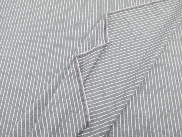 Stoff Vi/LI Streifen olivgrün/weiss