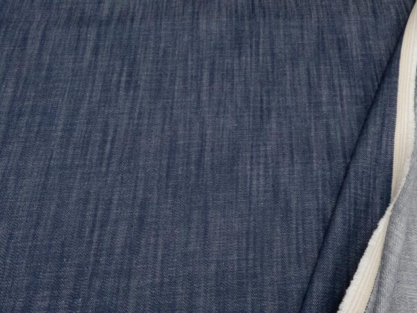 Stoff Denim meliert dunkelblau