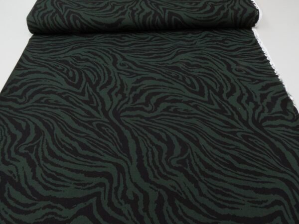 Stoff Viskose Twill Zebra dunkelgrün – Bild 3