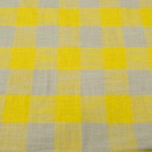 Stoff Baumwolle Flanell Karos gelb-grau