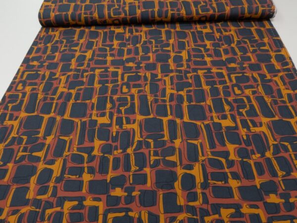 Stoff Baumwolle Papertouch Retro Herbst – Bild 3