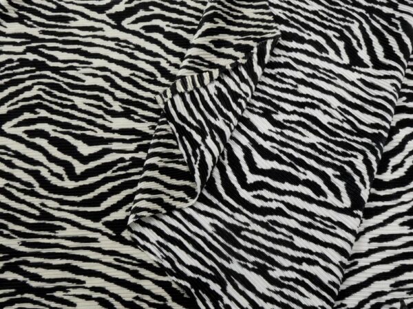 Stoff Plissee Zebra schwarz-creme – Bild 2
