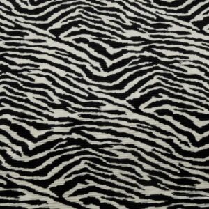 Stoff Plissee Zebra schwarz-creme