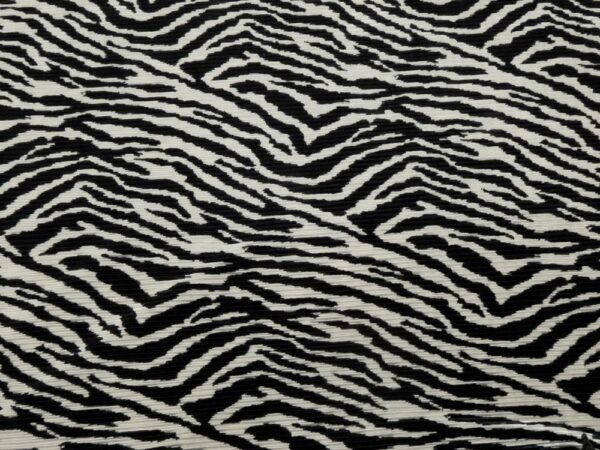 Stoff Plissee Zebra schwarz-creme