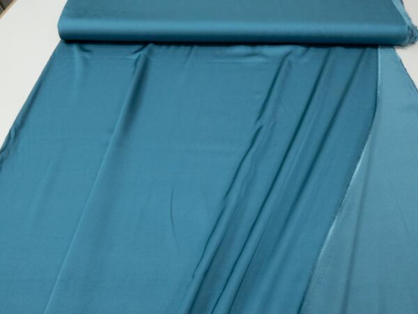 Stoff Eco Vi- Rayon Satin petrolblau – Bild 2