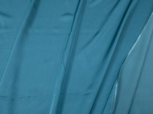 Stoff Eco Vi- Rayon Satin petrolblau