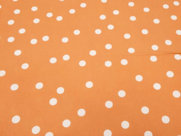 Stoff Baumwolle Papertouch Punkte koralorangerosa