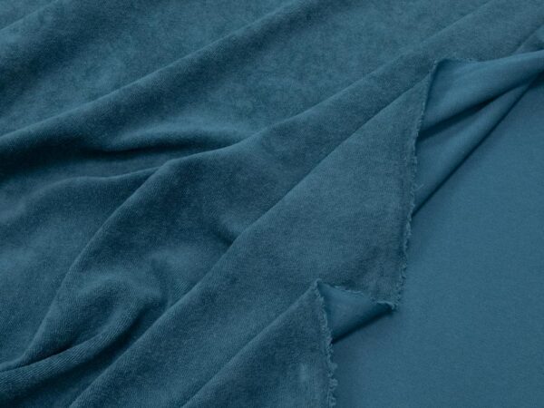 Stoff Stretchfrottee petrolblau – Bild 2